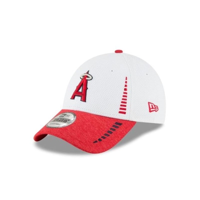 White Los Angeles Angels Hat - New Era MLB Speed Tech 9FORTY Adjustable Caps USA3190728